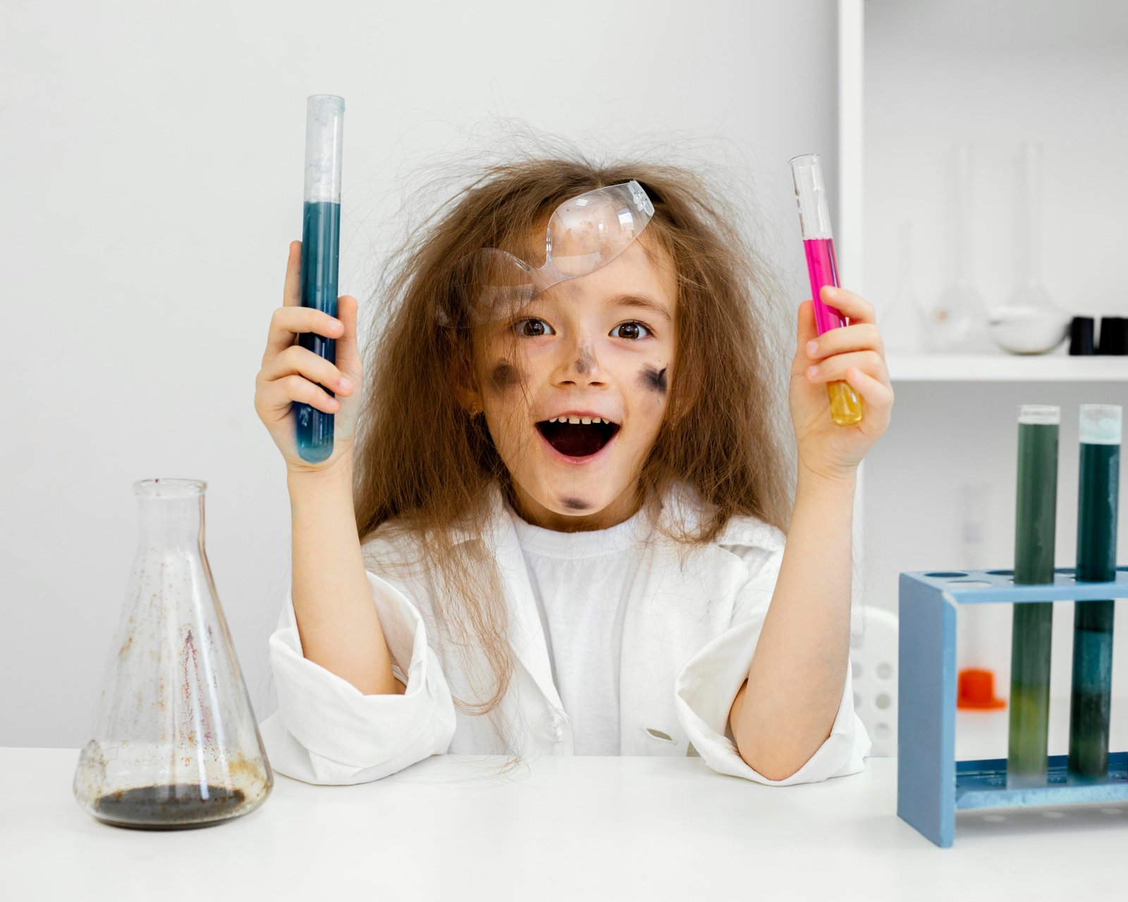 smiley-girl-scientist-in-the-laboratory-with-test-tubes-and-failed-experiment